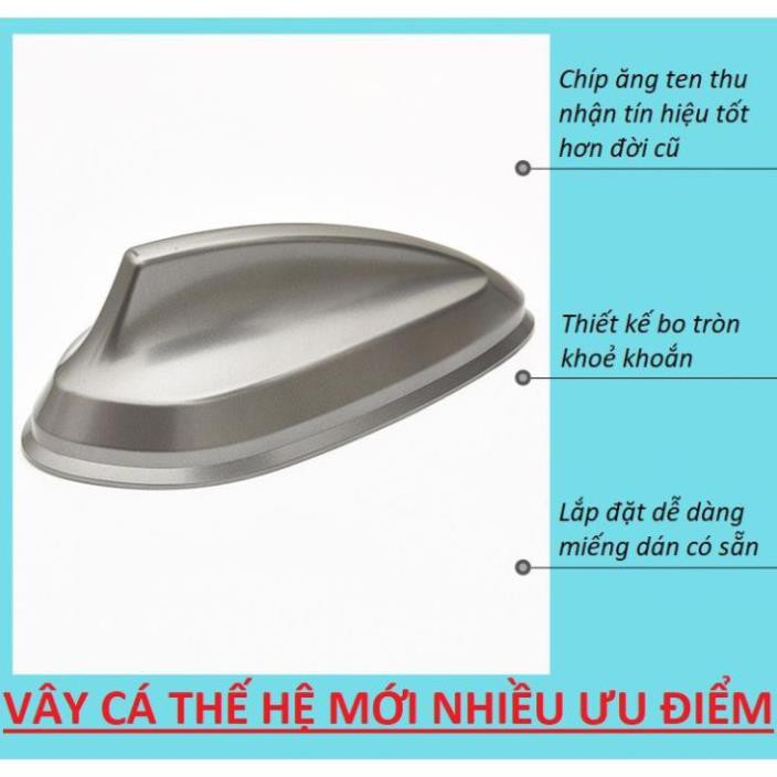 Vây cá mập ăng ten LOẠI LỚN kích thước lòng rộng cho ụ ăng ten to 7 màu thời trang thể thao xe hơi ô tô