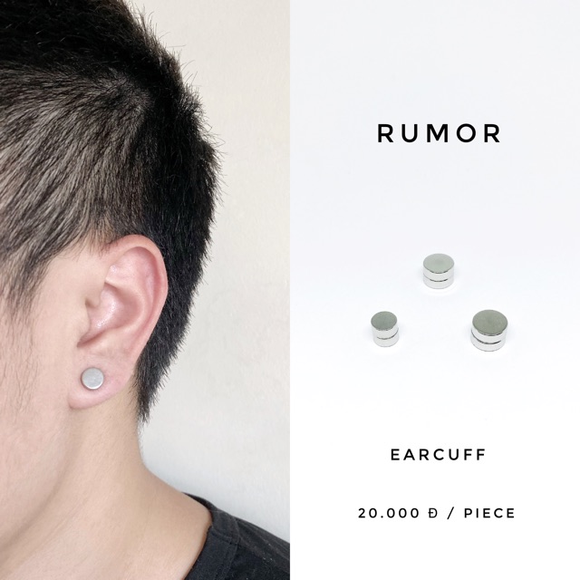 Khuyên tai nam châm bạc