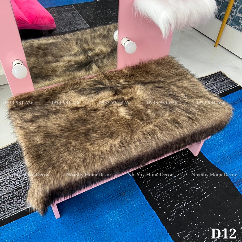 Thảm Lông Trải Bàn Trang Điểm - Thảm Trang Trí Kệ Tủ Phòng Ngủ Nhiều Size