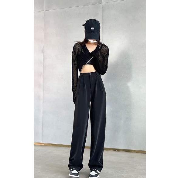 Quần ống rộng Phong Cách Hàn Quốc Thời Trang Cho Nữ