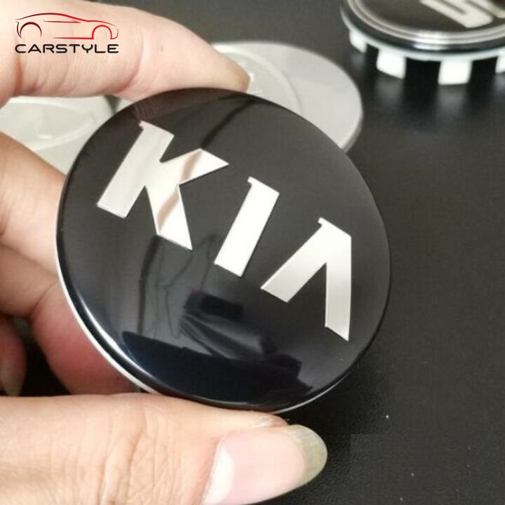 Logo chụp mâm, ốp lazang bánh xe ô tô Kia đường kính 58mm  (1 Chiếc) K2 K3 K5