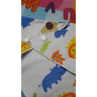 Yếm cotton khuy bấm cho bé 2 lớp