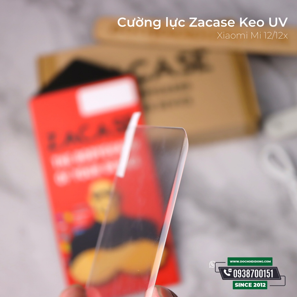Miếng dán cường lực Xiaomi Mi 12/ 12X Zacase keo UV cao cấp