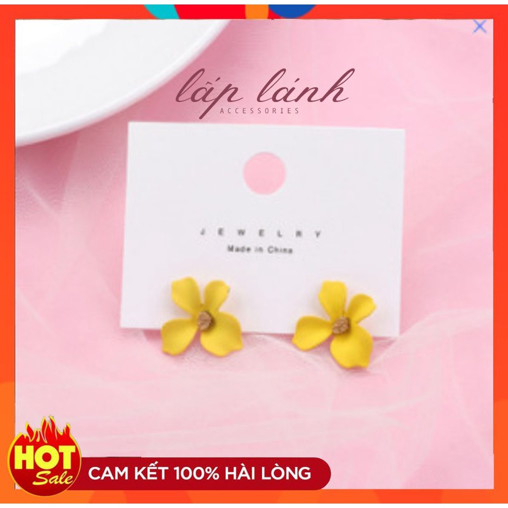 [HOT] BÔNG TAI KHUYÊN TAI HÌNH HOA 4 CÁNH ĐỦ MÀU PHONG CÁCH THỜI TRANG CÁ TÍNH NỔI BẬT222BT084