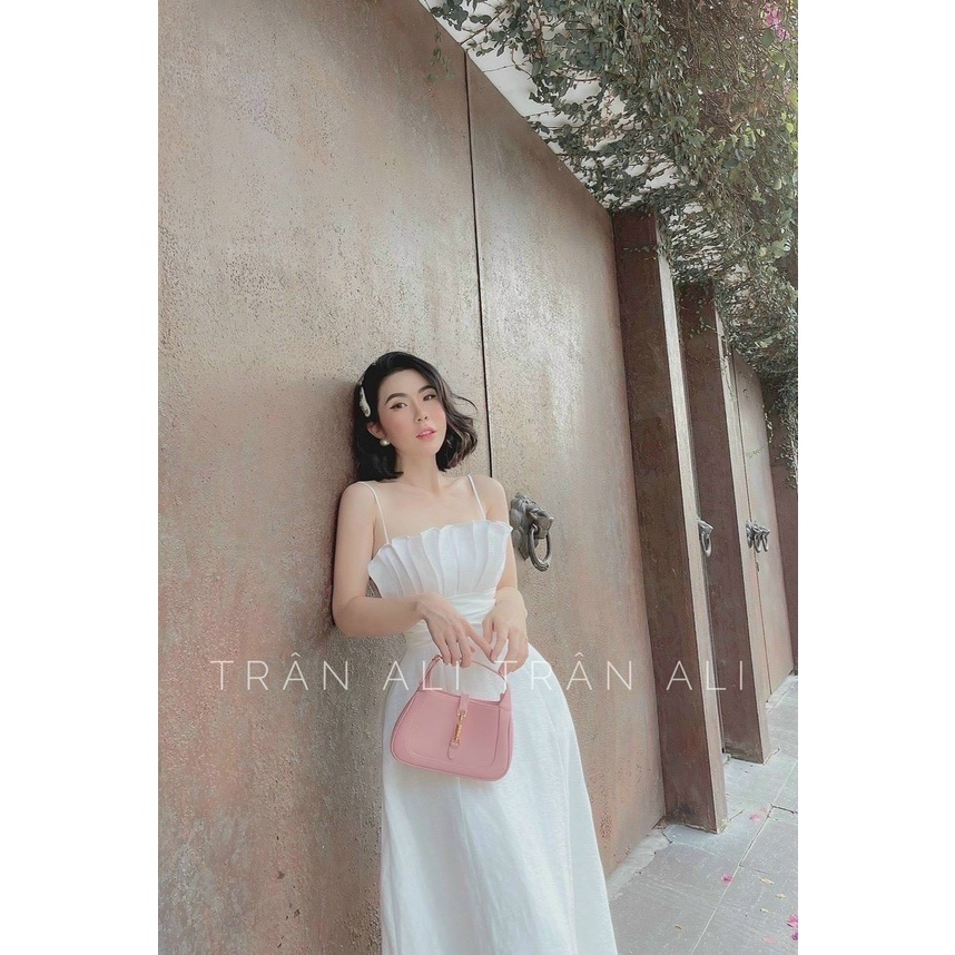 Đầm dự tiệc hai dây xếp ly cực sang chảnh cho nàng đi chơi dự tiệc sexy