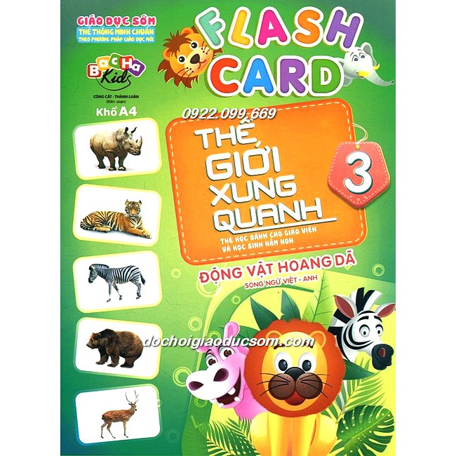 Flashcard song ngữ Việt Anh - Thế Giới Xung Quanh 3 - Động vật hoang dã