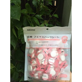 (RẺ VÔ ĐỊCH )Mặt nạ nén miniso- Bán theo túi 100 viên