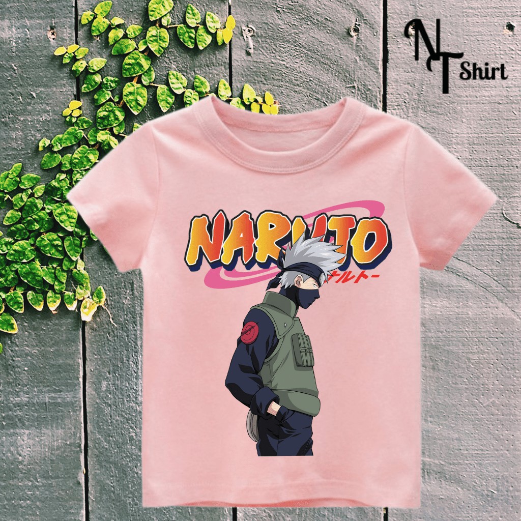 Áo thun bé trai in hình Uchiha itachi, Naruto, Kakashi, Áo cotton xịn mặc mát thoải mái 09