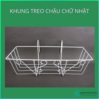 Khung Treo Chậu Hành Lang Chữ Nhật- Treo Chậu Hoa Kiểng-Treo Chậu Cây Cảnh