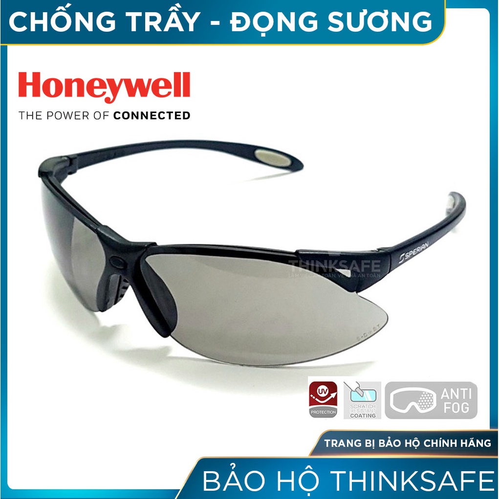 Kính chắn bảo hộ Honeywell Thinksafe, mắt kiếng bảo vệ đa năng, chống bụi đi đường, chống tia UV chống chói - A902 (đen)