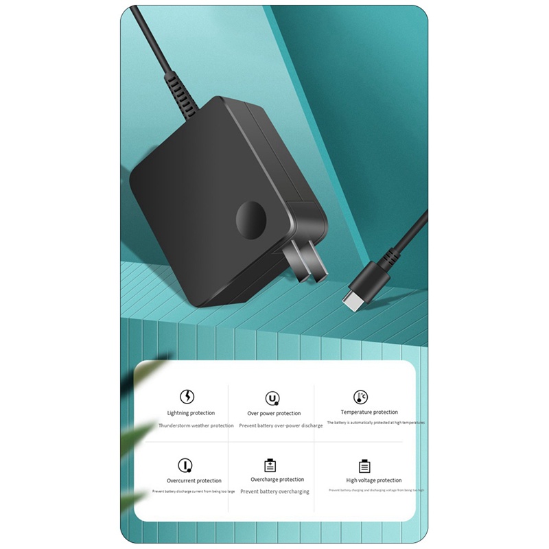 Củ Sạc Nhanh Cổng Type-C 65W Chuyên Dụng Cho Lenovo Square Notebook