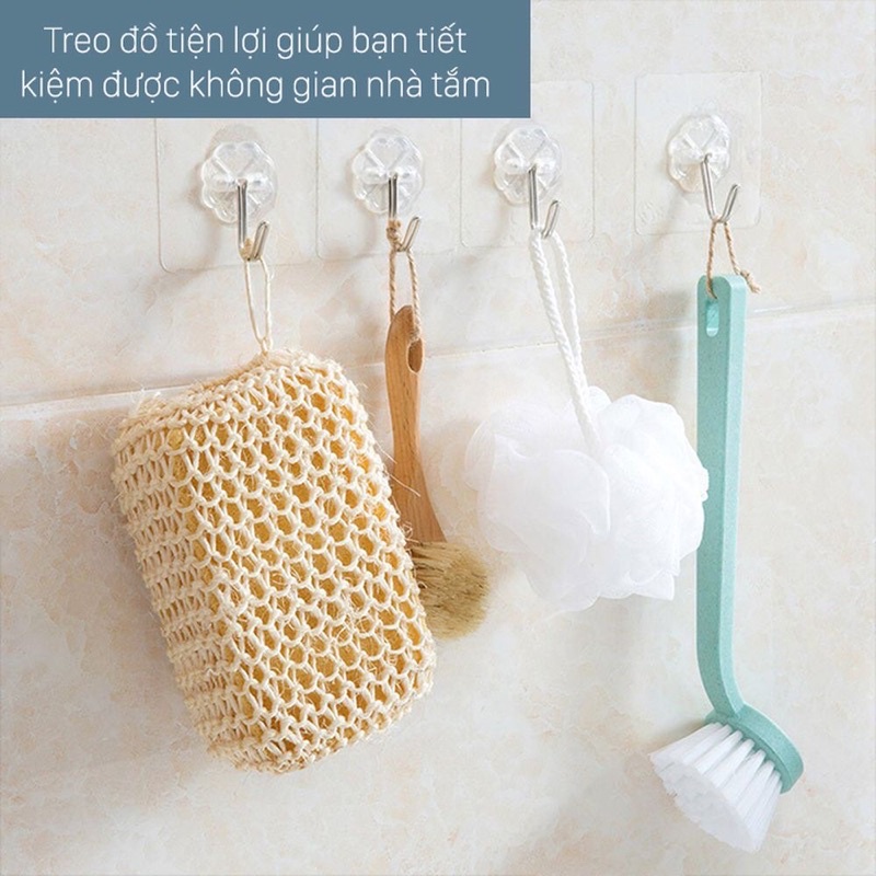 Móc treo đồ dán tương siêu dính, chịu lực cao giúp sắp xếp gọn gàng đồ đạc