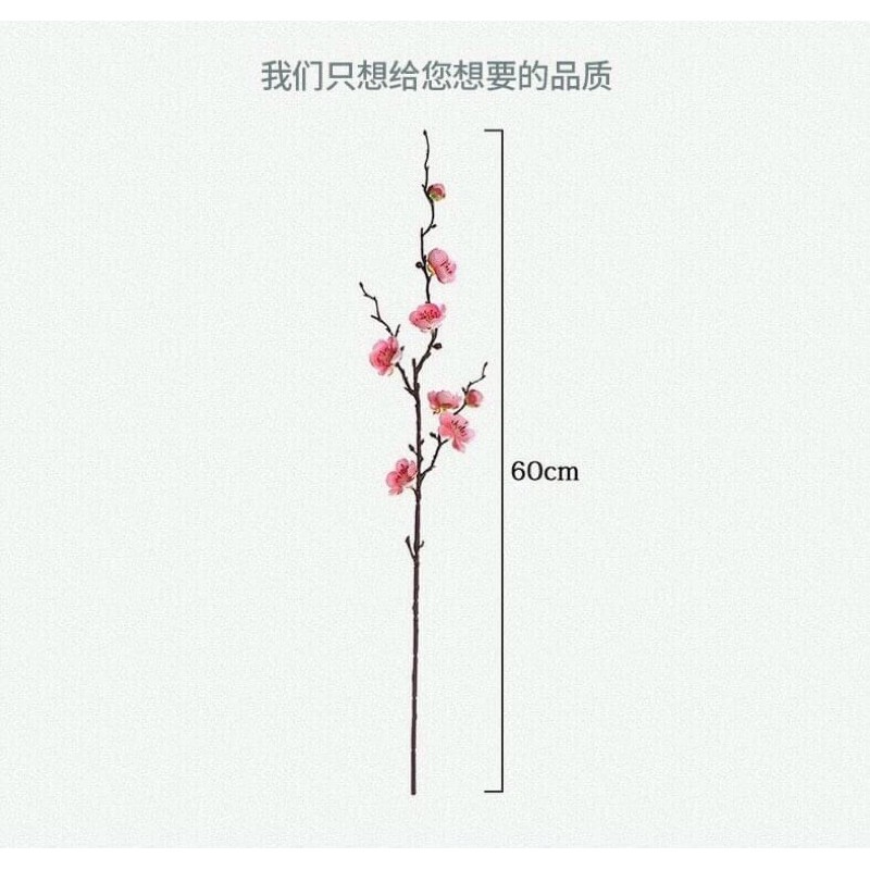 Hoa nghệ thuật❤️  Cành hoa đào giống thật 100 % (cao 60 cm)