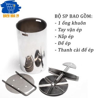 Khuôn làm giò chả inox cao cấp 0.5kg, 1kg, 2kg-ảnh thật