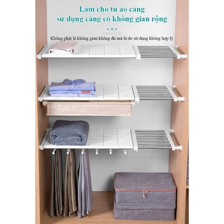 Thanh Kệ Đa Năng co duỗi Lắp Ráp Chia Ngăn Tủ Không Cần Khoan Bắt Vít 