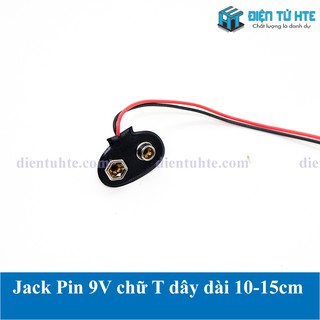 Jack Pin 9V chữ T dây dài 10-15cm [HTE Quy Nhơn CN2]