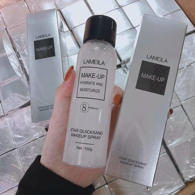 Xịt khoá nền trang điểm Lameila Quicksand Makeup Spray - Chai 150ml