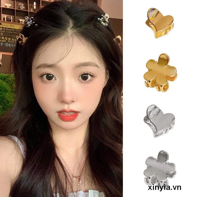 Kẹp Tóc Kim Loại Hình Trái Tim Đơn Giản Thời Trang