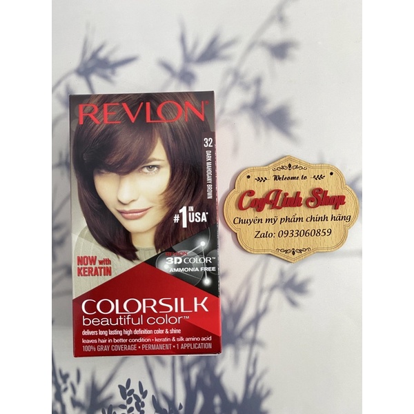 Thuốc Nhuộm Tóc Revlon Phủ Bạc Số 32 Màu Nâu Gỗ Sậm 130Ml