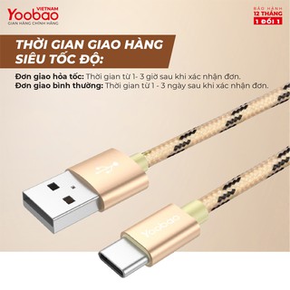 DÂY SẠC USB TYPE C VỎ BỌC DÙ YOOBAO YB-415C