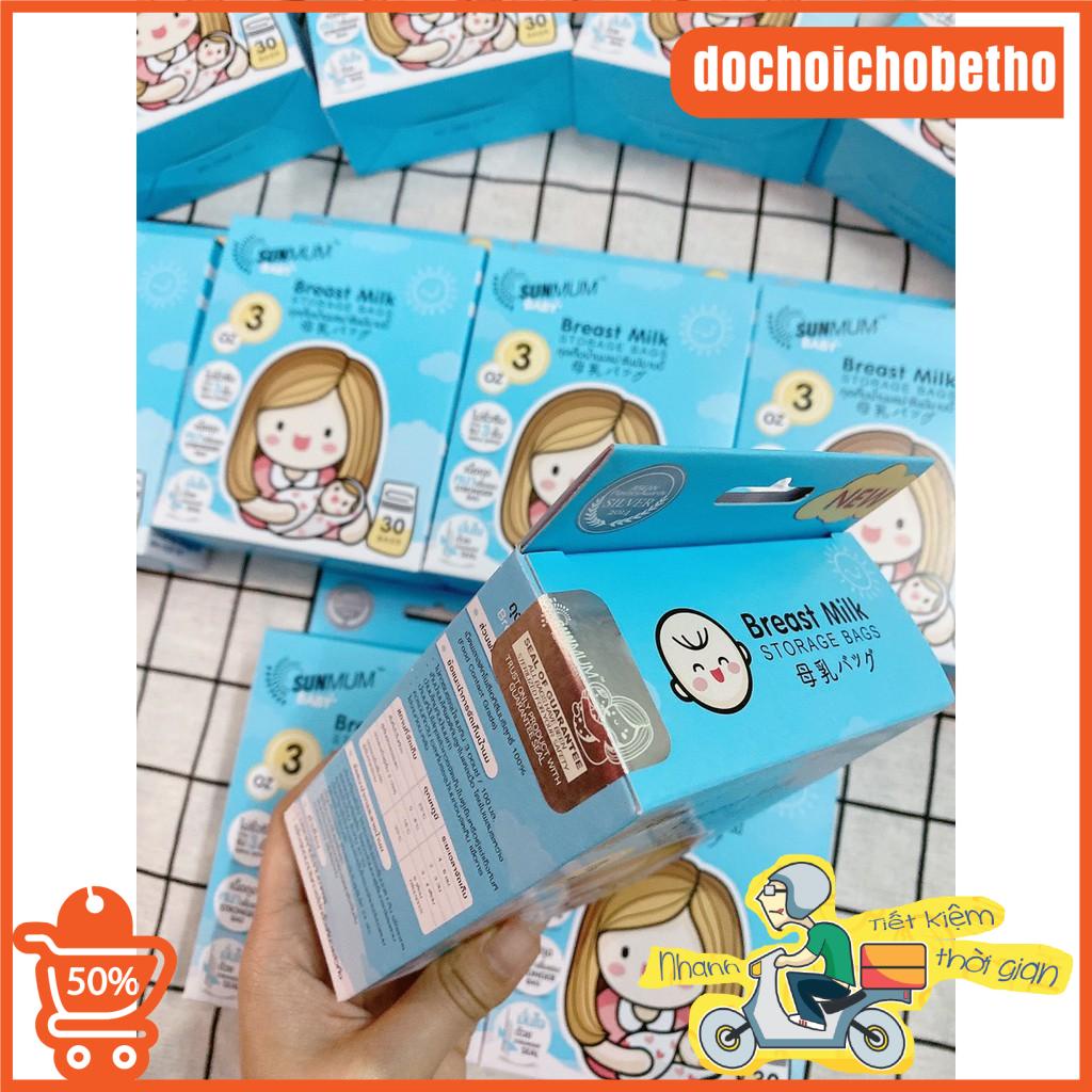 Túi trữ sữa Sunmum chính hãng Thái Lan an toàn tiện lợi với dung tích 100ml có tem niêm phong0
