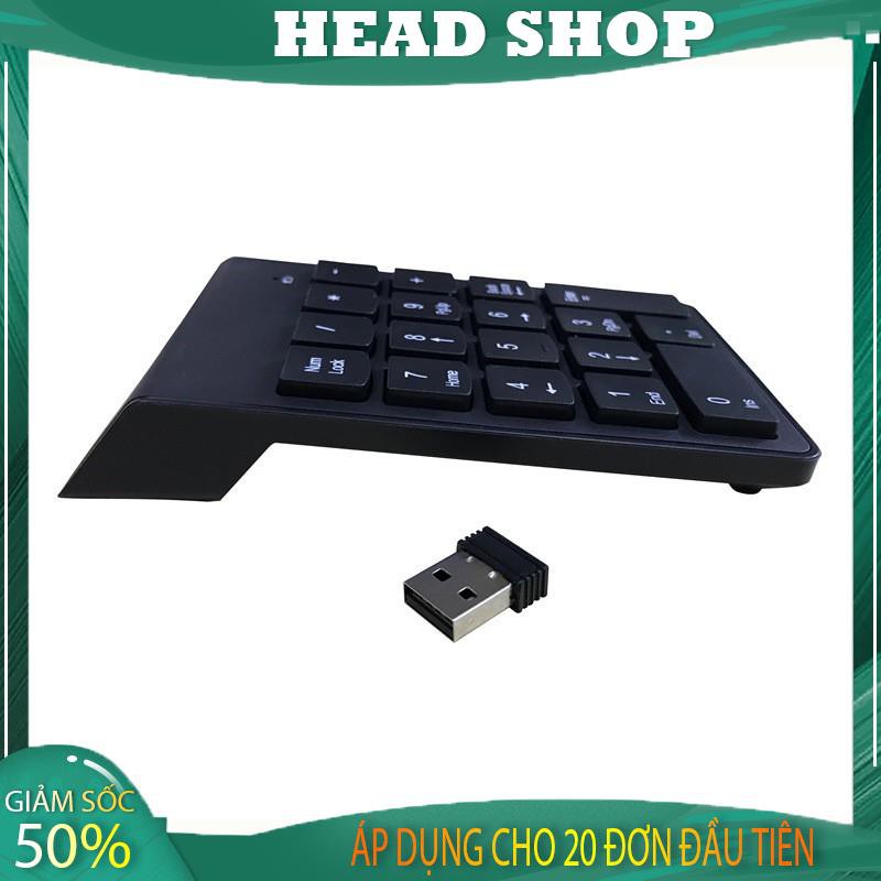 Bàn phím số rời không dây Wireless 2.4 GHz cho Laptop Máy tính Numpad K07 HEAD SHOP