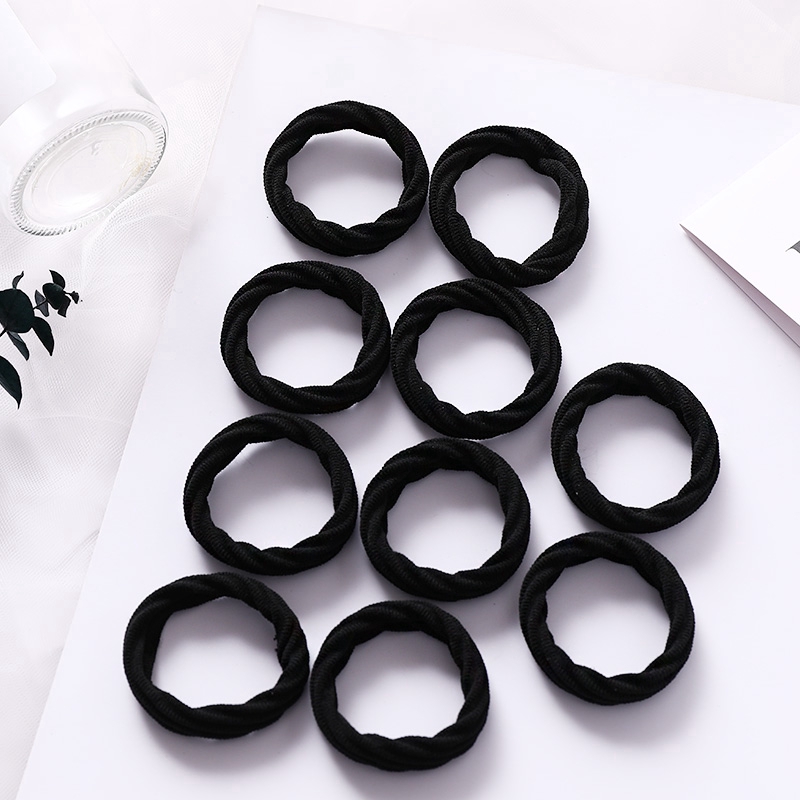 Set 10 dây buộc tóc đuôi ngựa cao su đàn hồi cho nữ