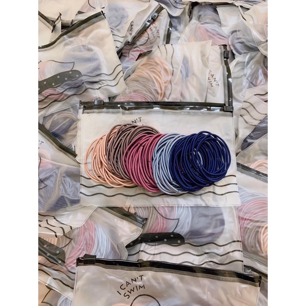 Túi Zip Set 100 Sợi Thun Cột Tóc