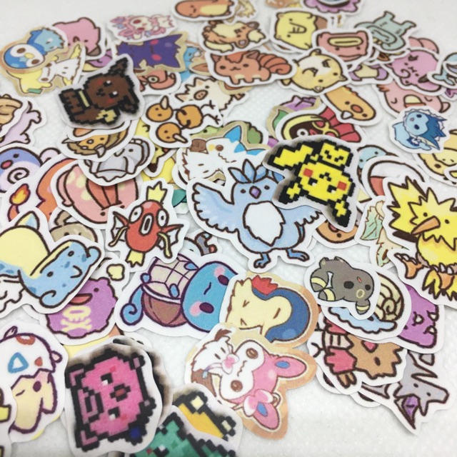 Sticker Pokemon dán trang trí scrapbook, planner,... size nhỏ 3-5cm