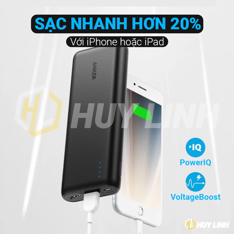 Pin dự phòng Anker PowerCore 20100 Mah - A1271 dung lượng lớn nhỏ gọn