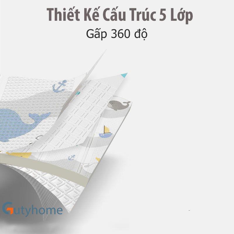 Thảm xốp XPE 2 mặt chống thấm tuyệt đối thiết kế dễ thương, chống ngã cho bé tập bò - Thảm xốp XPE kèm túi 1m8- 2m