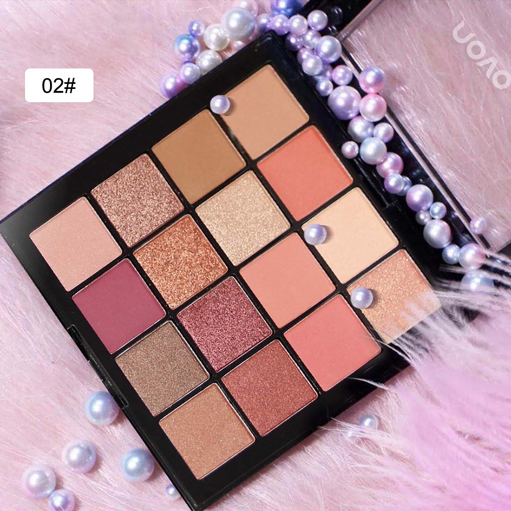 ☀☀☀ (Hàng Mới Về) Bảng Phấn Mắt 16 Màu Lì Và Ánh Ngọc Trai Tông Đất Lâu Trôi ☝☝☝ | BigBuy360 - bigbuy360.vn