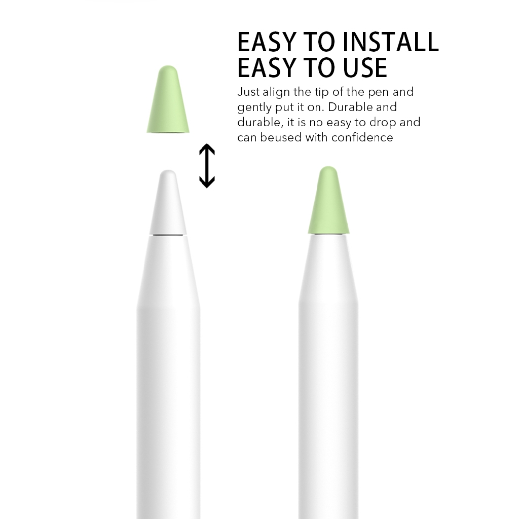 Bộ 8 nắp bọc bảo vệ đầu bút cảm ứng Apple Pencil 1 2 bằng silicon thay thế tiện dụng | BigBuy360 - bigbuy360.vn