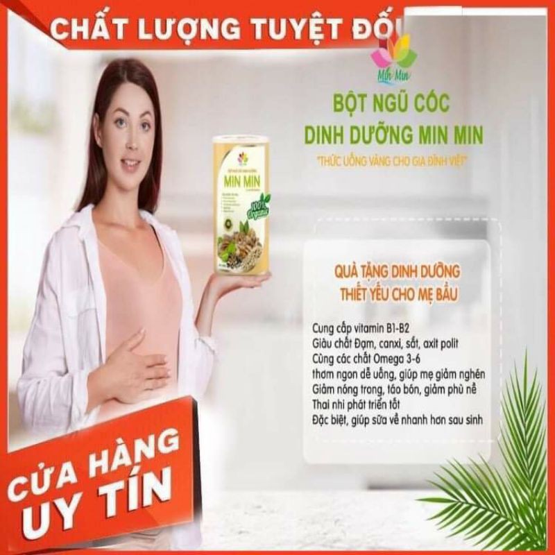 Bột Ngũ Cốc Dinh Dưỡng MIN MIN Vị Truyền Thống[COMBO 1.5 kg ] Từ 29 Loại Hạt hộp 500gr