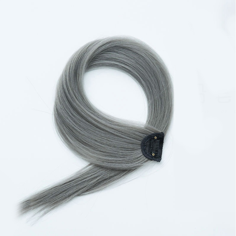 Bộ Tóc Giả Ngắn Thẳng Màu Sắc Vô Hình Có Móc Treo Cho Nữ