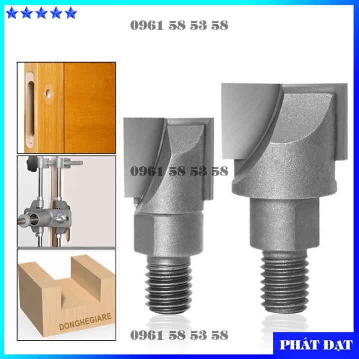 Bộ mũi phay khóa cửa gỗ - Phụ kiện bộ cữ khoan khóa cửa gỗ (DCG)