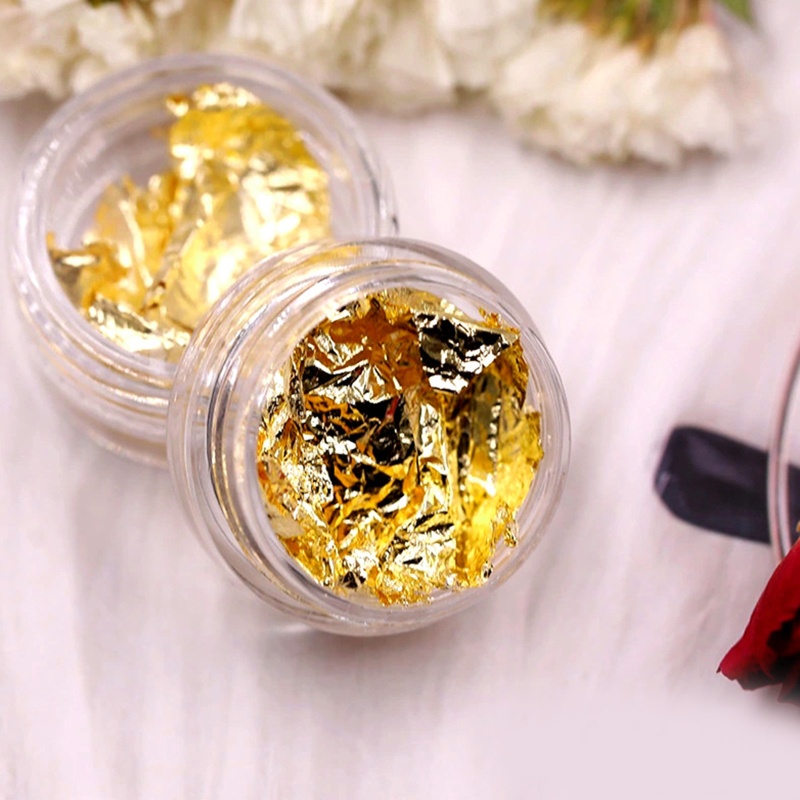 Giấy Foil Màu Vàng/Bạc/Vàng Hồng Lấp Lánh Dùng Trang Trí Móng Tay 3D DIY