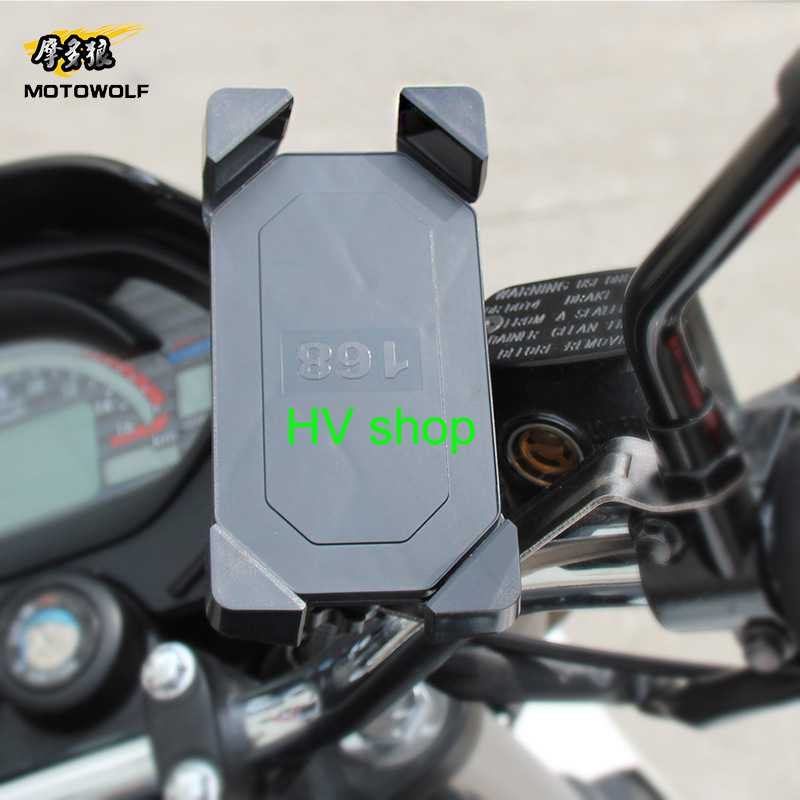 Giá đỡ điện thoại cho môtô và xe máy có USB sạc điện thoại