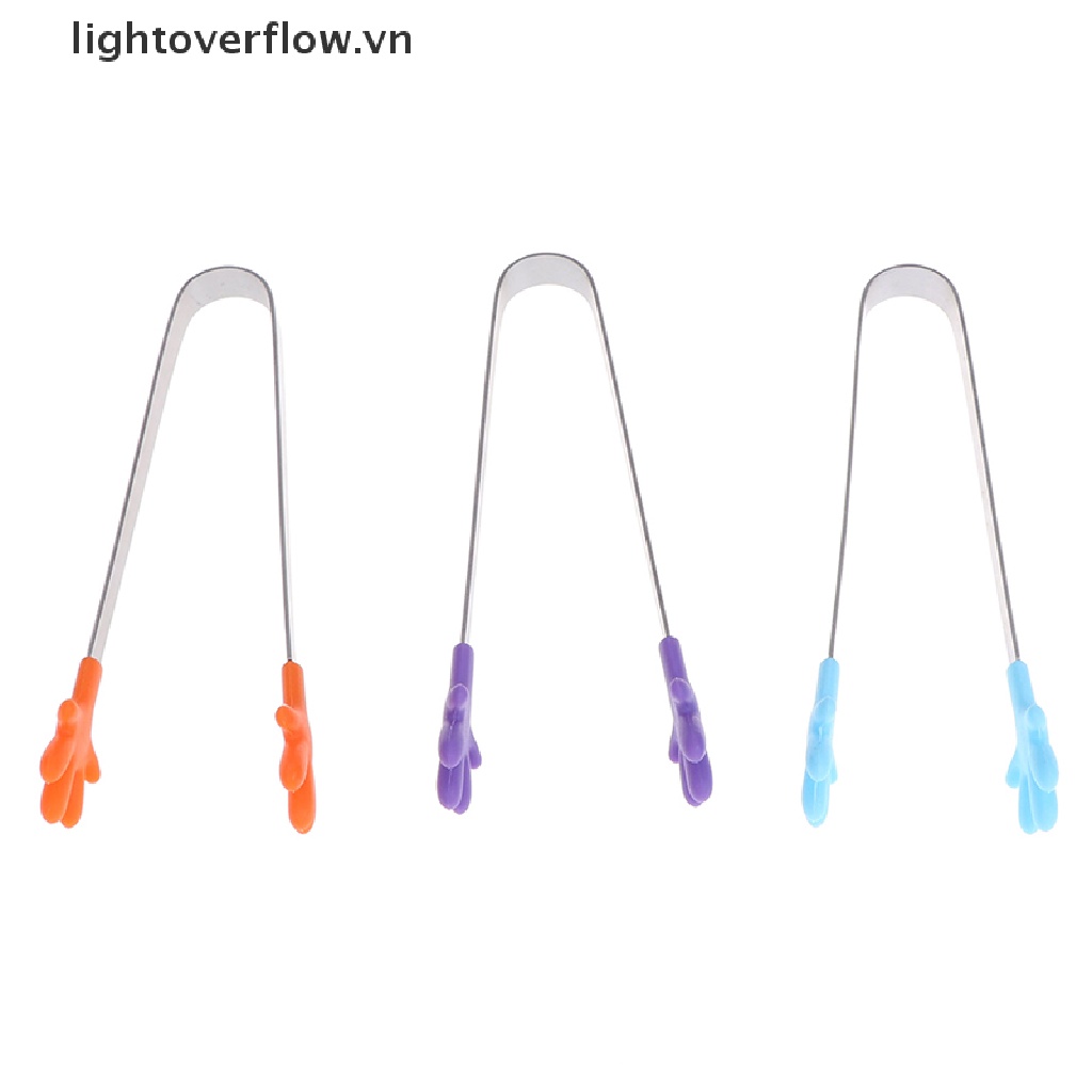 Kẹp Gắp Đá / Thức Ăn Bằng Thép Không Gỉ Và Silicon Tiện Dụng Cho Nhà Bếp