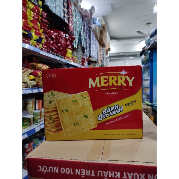 Bánh quy giòn vị hành Merry hộp 333g