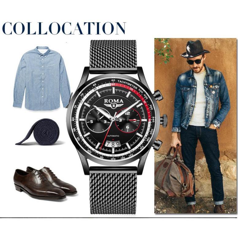 Đồng Hồ Nam ROMA ITALIA Dây Titanium Siêu Bền - Phong Cách Sang Trọng [HÀNG XỊN] | BigBuy360 - bigbuy360.vn