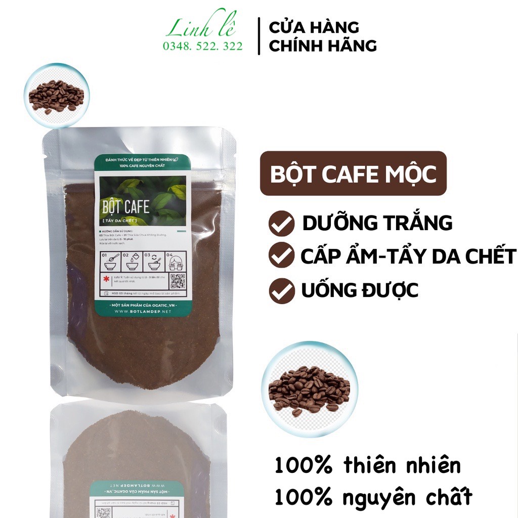 Bột bã cafe nguyên chất 100gr