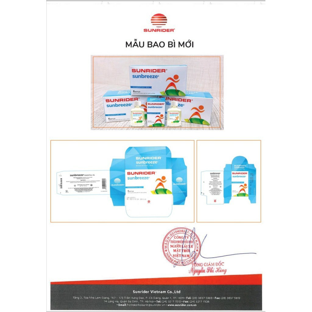 Tinh Dầu Sun Breeze - SunBreeze Của Mỹ, Tinh Dầu Sunrider Hàng Nhập Khẩu Có 100% Thành Phần Thảo Mộc Tự Nhiên