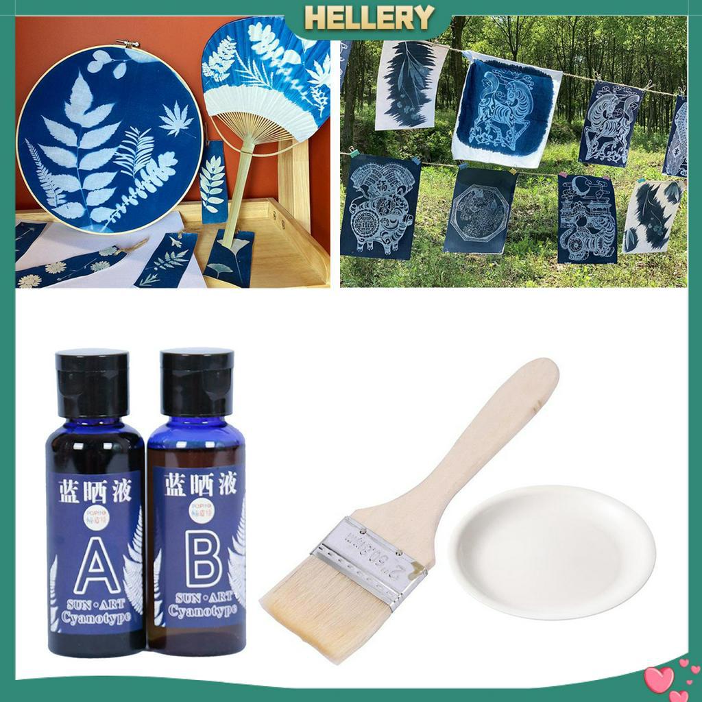 [HelleryVN] Bộ Dụng Cụ Làm Đồ Thủ Công Vải Jacquard Cyanotype Màu Xanh Dương Sử Dụng Năng Lượng Mặt