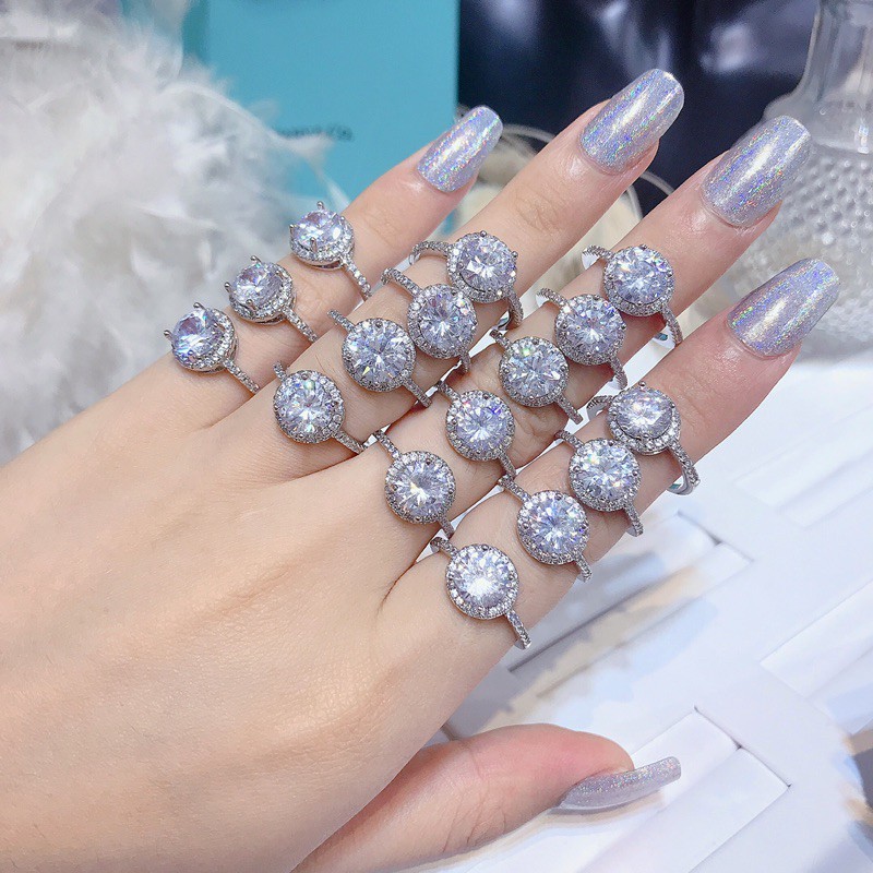 Nhẫn Bạc Đính Đá Cao Cấp Swarovski