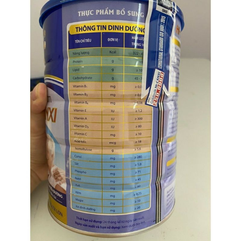 Sữa Gold Milk Hi-Canxi – hộp 900G