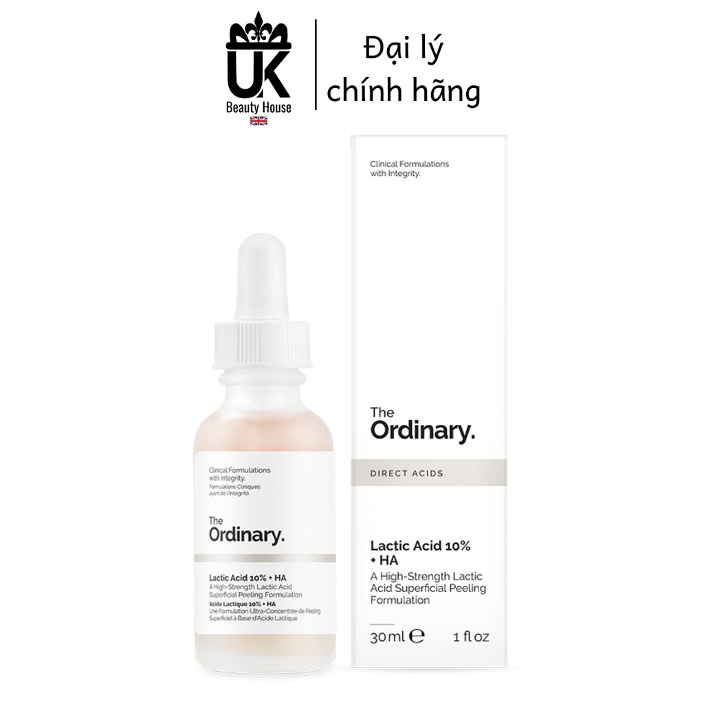 SERUM TẨY TẾ BÀO CHẾT SÁNG DA, MỜ THÂM THE ORDINARY LACTIC ACID + HA 2% 30ml