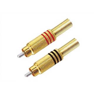 Jack Hoa Sen Mạ Vàng - Jack RCA AV Bắt Vít (1 chiếc)
