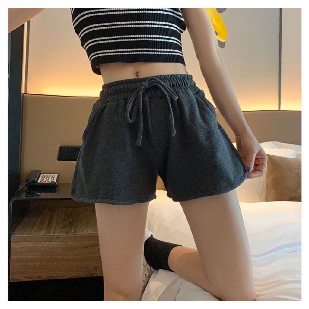 Quần đùi thể thao ZHELIHANGFEI lưng cao ống rộng thời trang mùa hè dành cho nữ