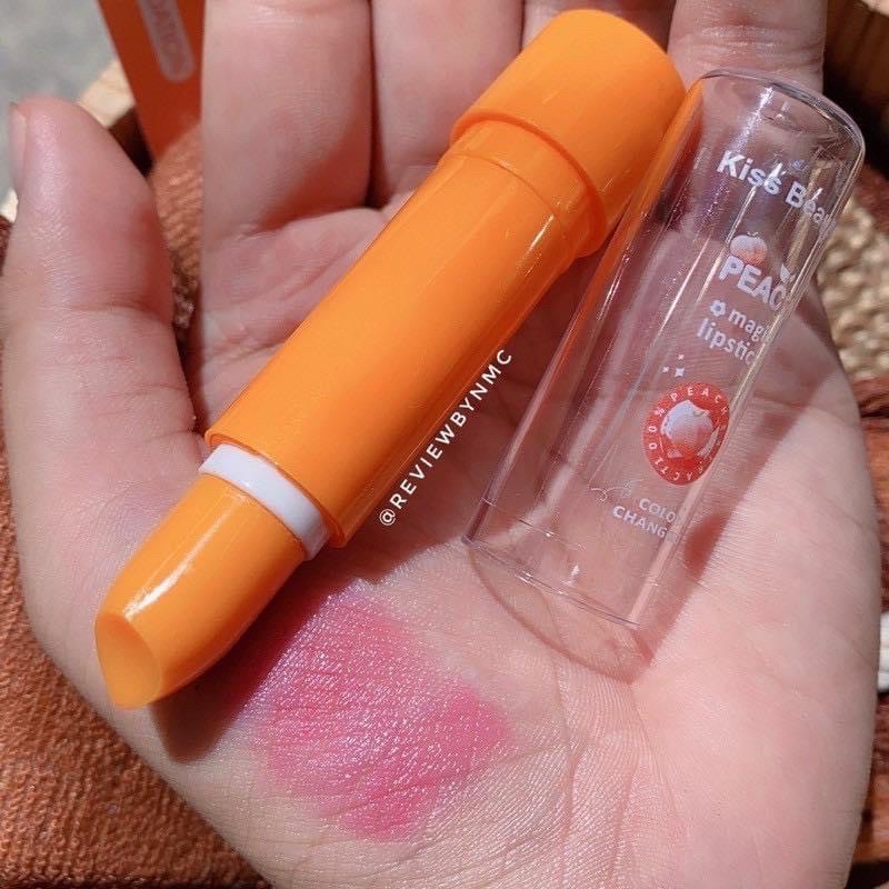 Combo Kem Nền Chống Nắng Và Son Dưỡng Peach Kiss Beauty